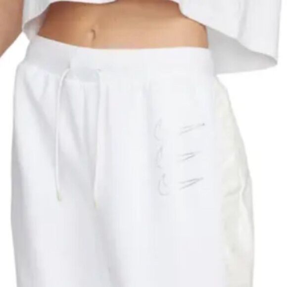 NWT Nike Women's White Iridescent Opal Fleece Oversized Joggers Plus Size XXL - Picture 2 of 3